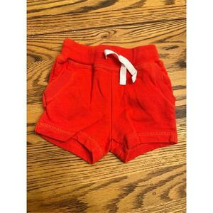 Hanna Andersson red organic cotton shorts size 3-6 months
